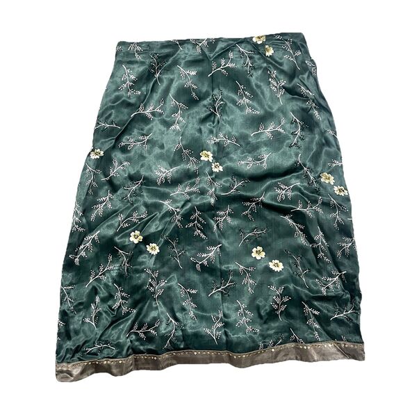 Oilily Dresses & Skirts - Vintage Oilily Green Skirt Medium Cottage Retro Embroidered Floral Y2K Boho M